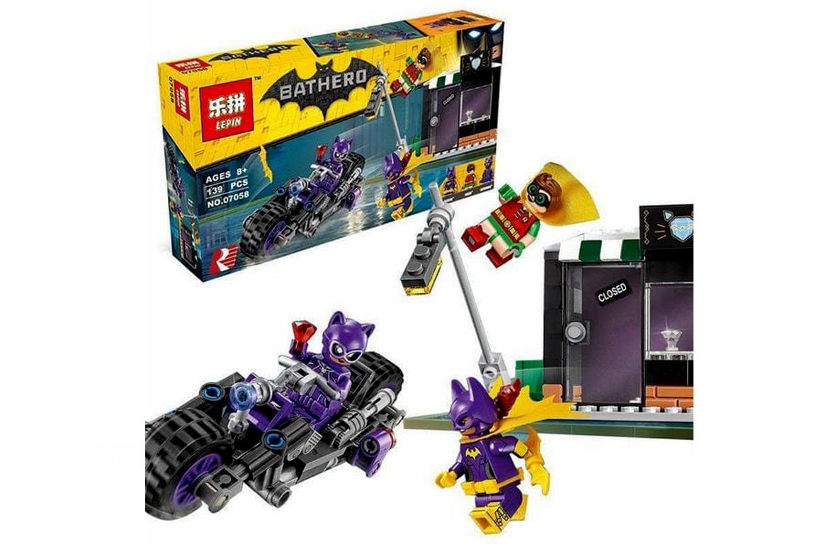 Bat Hero Cat Woman Brick Building Block Toy (07058)